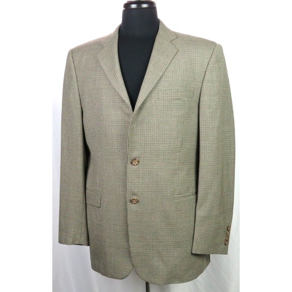 BURBERRY London 2 Button 100%‎ Wool Bond Street Houndstooth Sport Jacket 41R